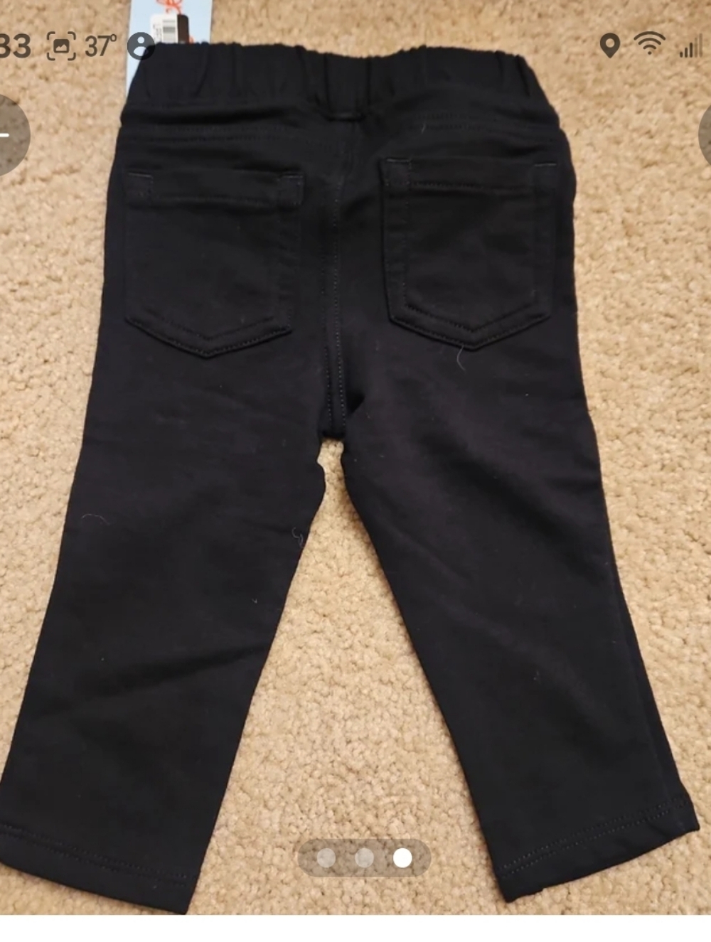 Cat & Jack Pants Black Stretch Jeggings for Toddlers 12 Month Girls Leggings - Picture 3 of 3